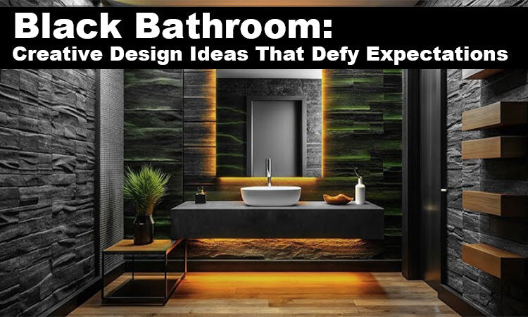 6 Creative Black Bathroom Design Ideas - Giving Tree Home