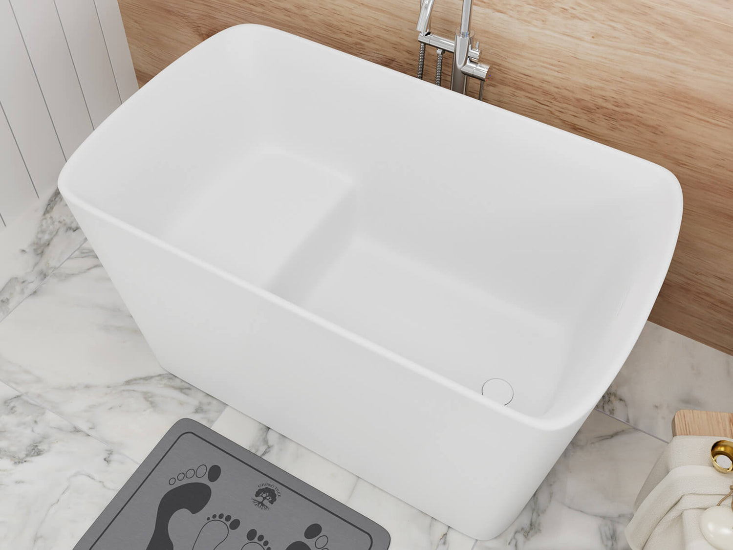 1074W47 Solid Surface Bathtub