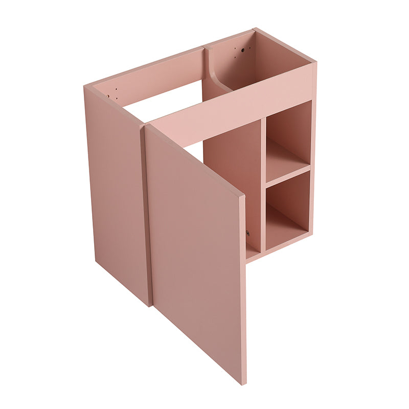 Mueble de baño flotante de 20 pulgadas para montaje en pared con lavabo de resina y puerta de armario con cierre suave.