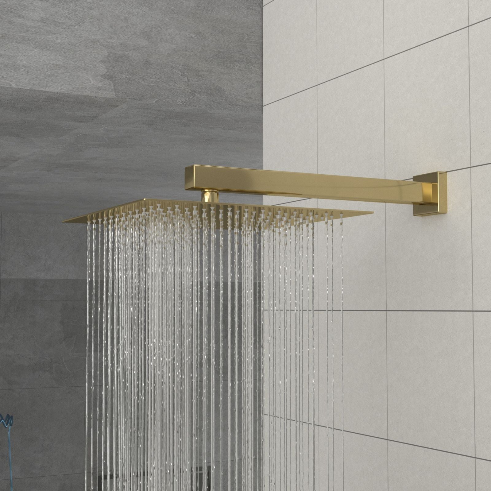 12" Square Gold Rain Shower Head