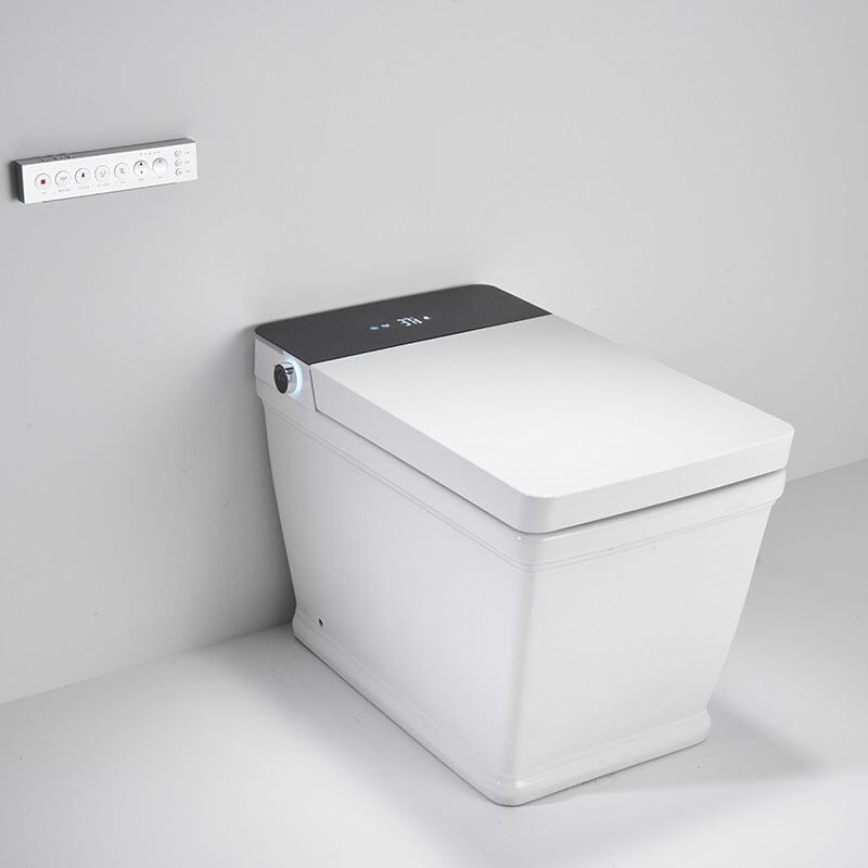 Modernes quadratisches Stand-Smart-WC mit Fernbedienung und automatischer Abdeckung