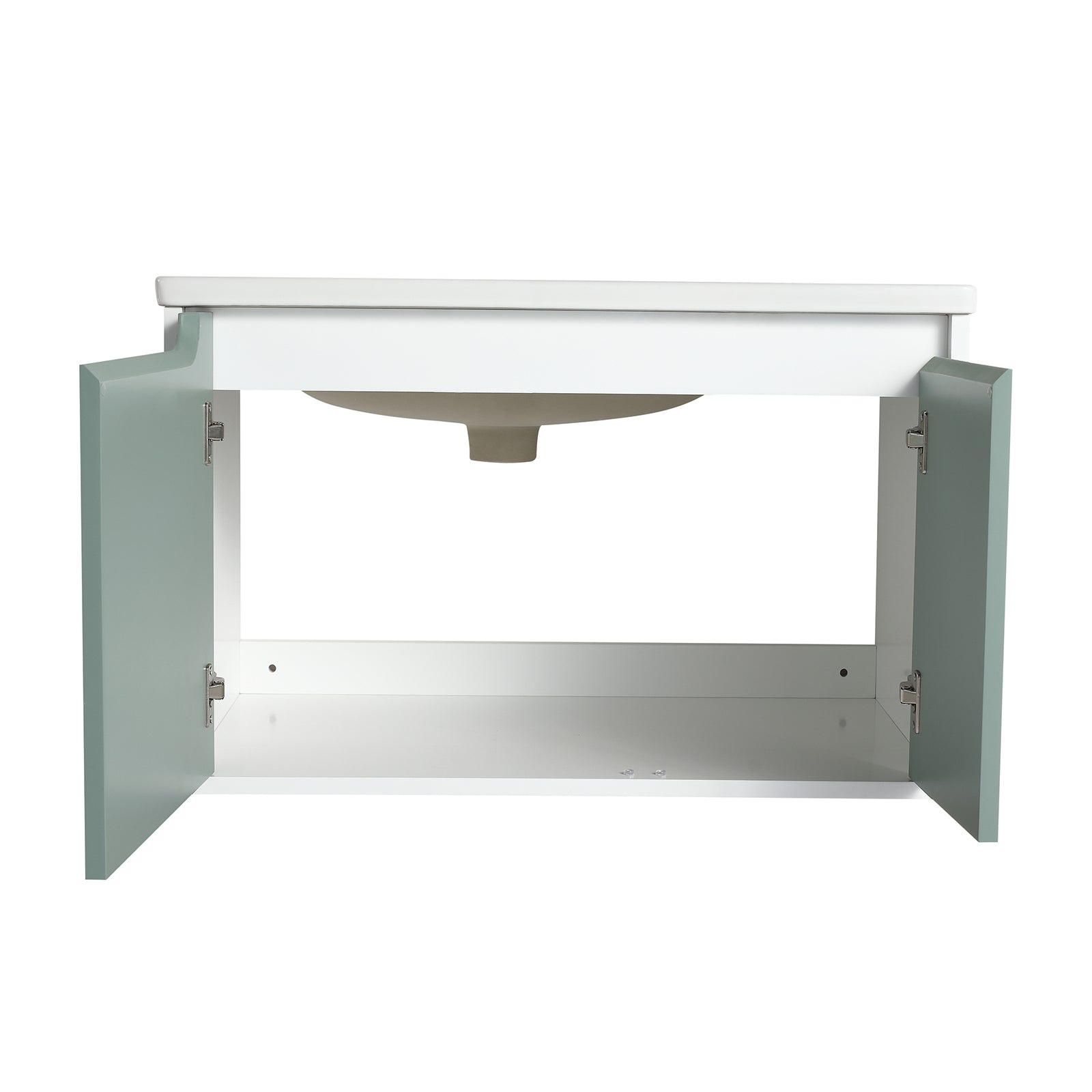 32 Inch Wall-Mounted Bathroom Vanities with Tops and Soft Close Door