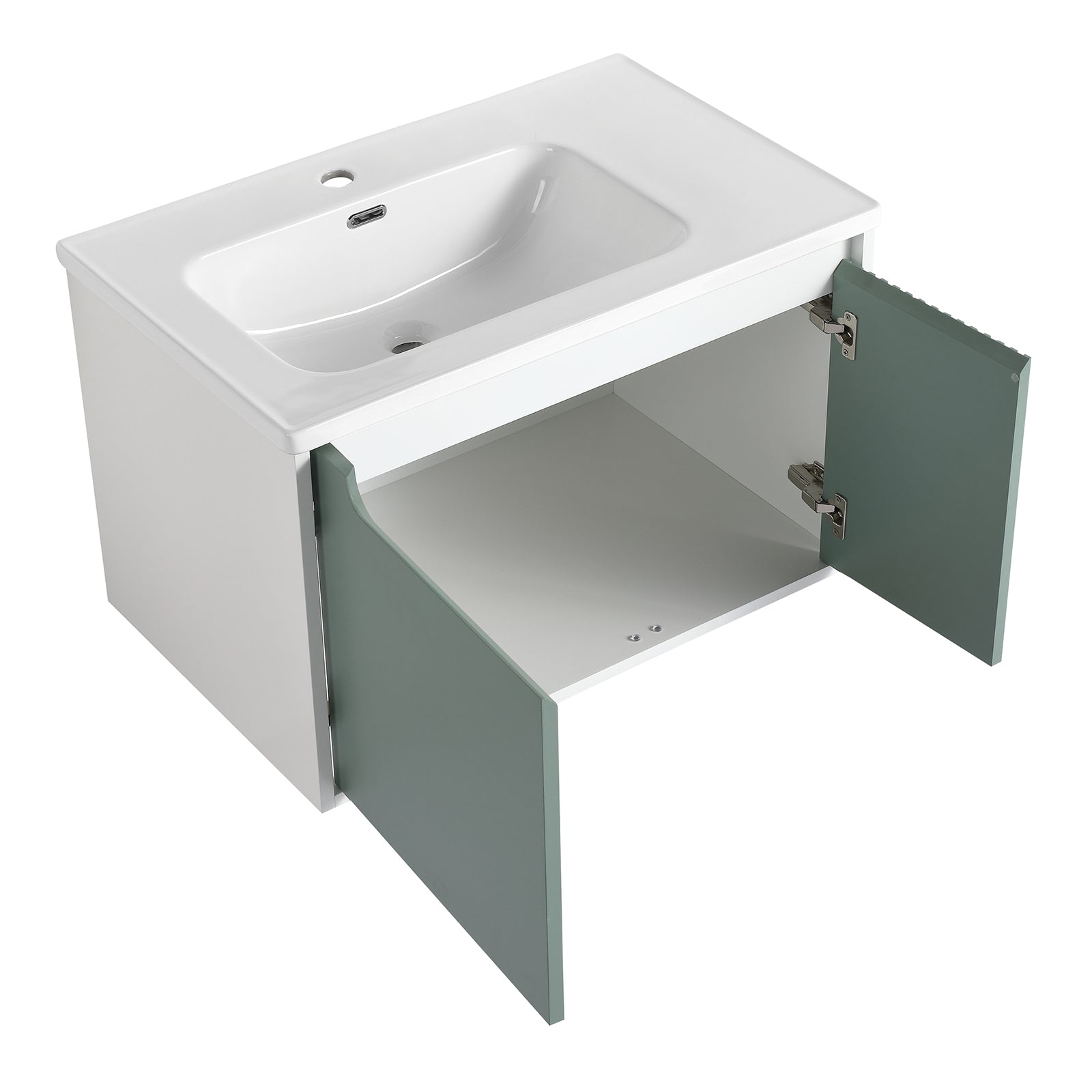 32 Inch Wall-Mounted Bathroom Vanities with Tops and Soft Close Door
