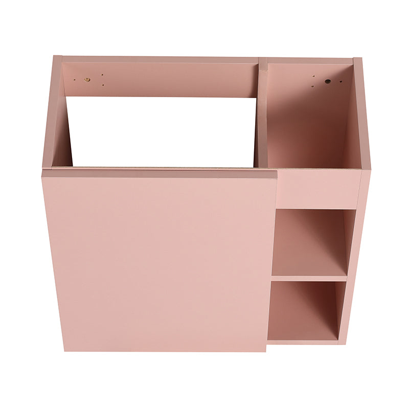 Mueble de baño flotante de 20 pulgadas para montaje en pared con lavabo de resina y puerta de armario con cierre suave.