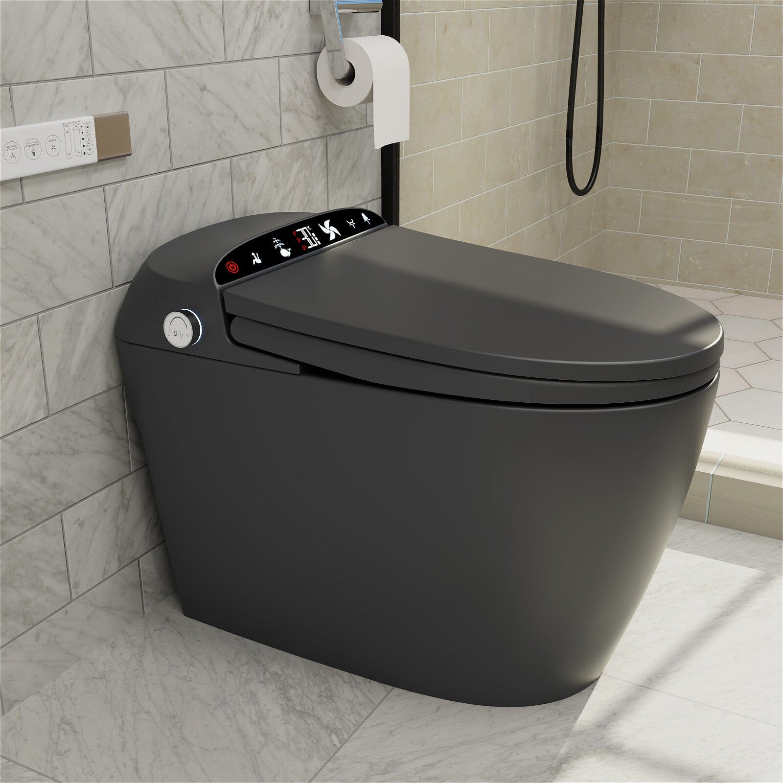 Giving Tree One-Piece Elongated Floor Smart Toilet with Remote Control and Automatic Cover