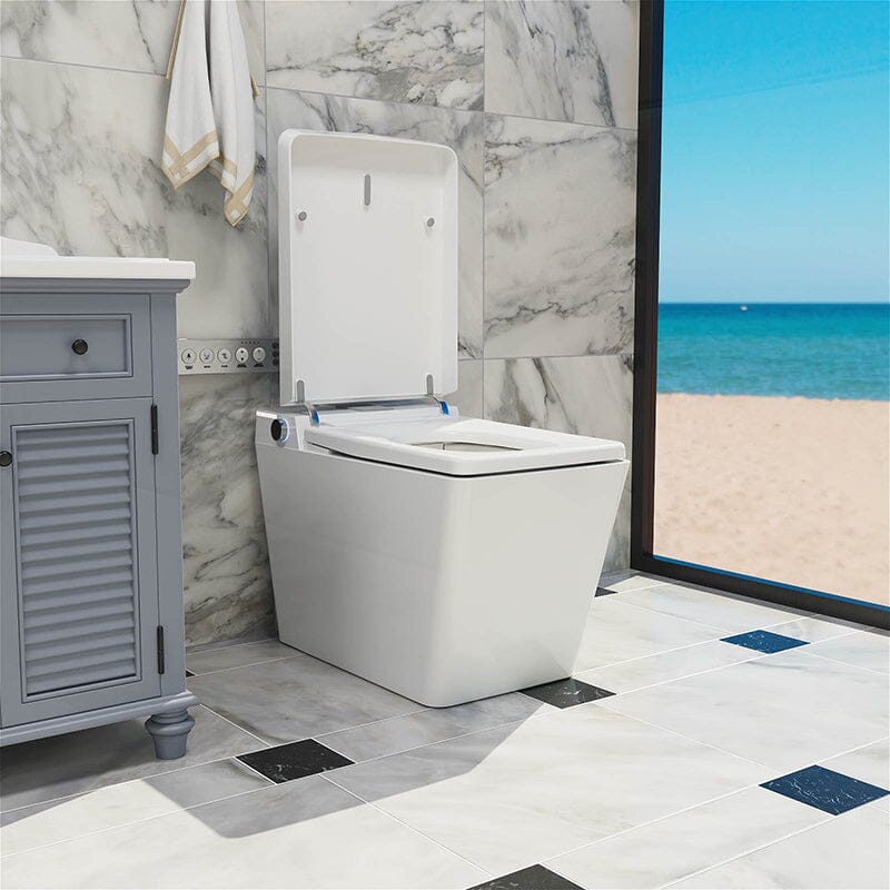 Giving Tree One-Piece Floor Mounted Square Smart Toilet with Remote Control and Automatic Cover