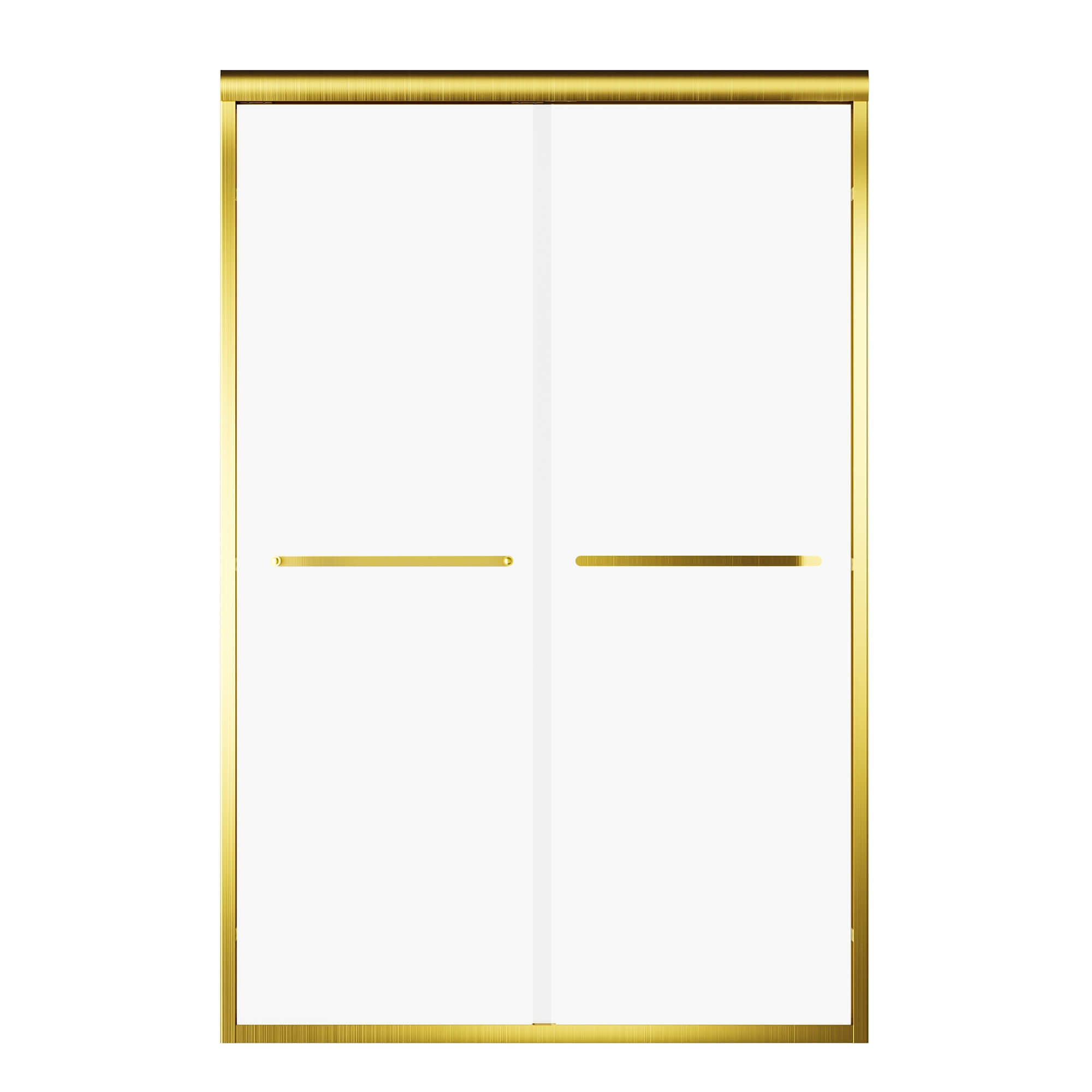 44"-48" x 72" Gebürstete goldgerahmte doppelte Schiebeduschtür
