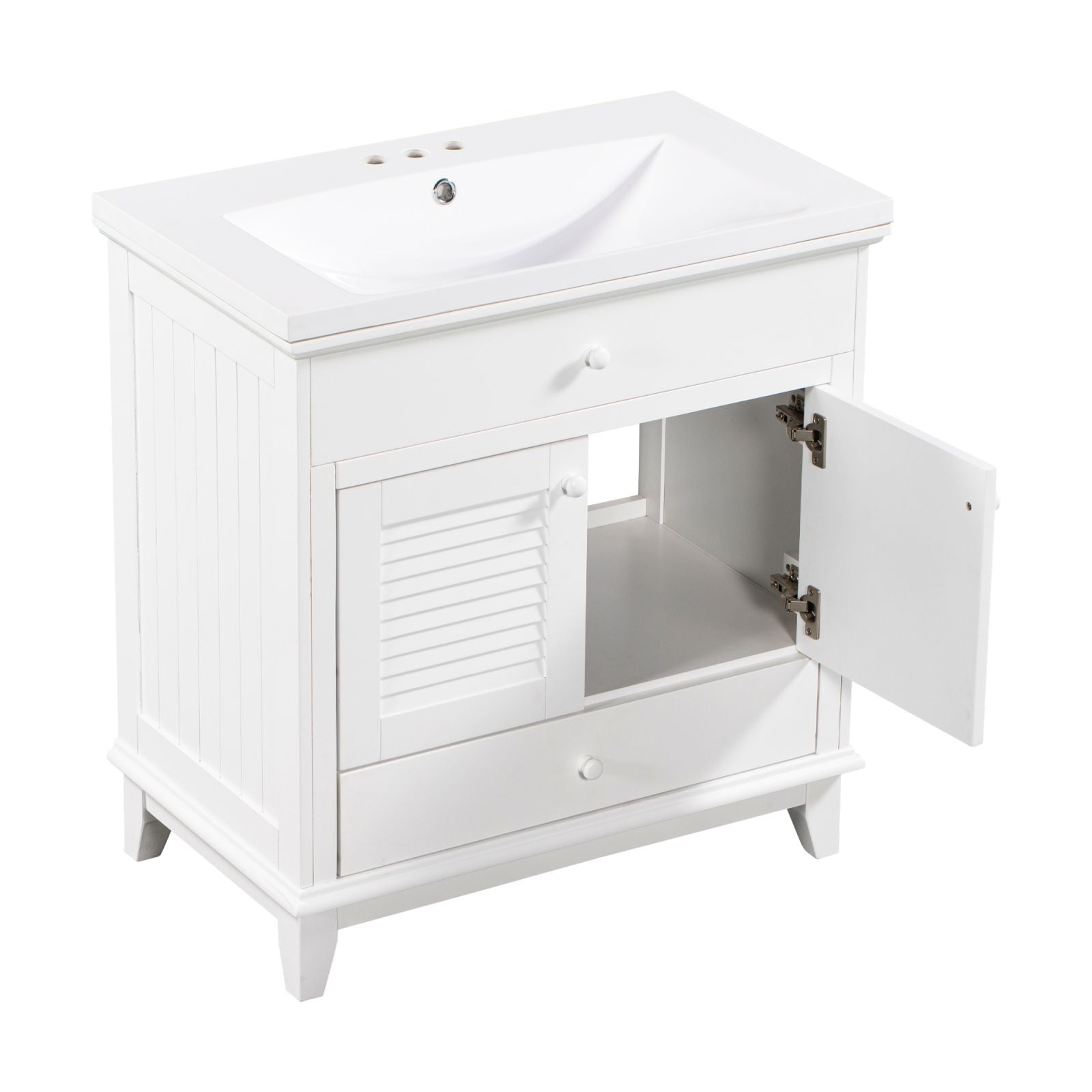 30" double doors vanity with sink