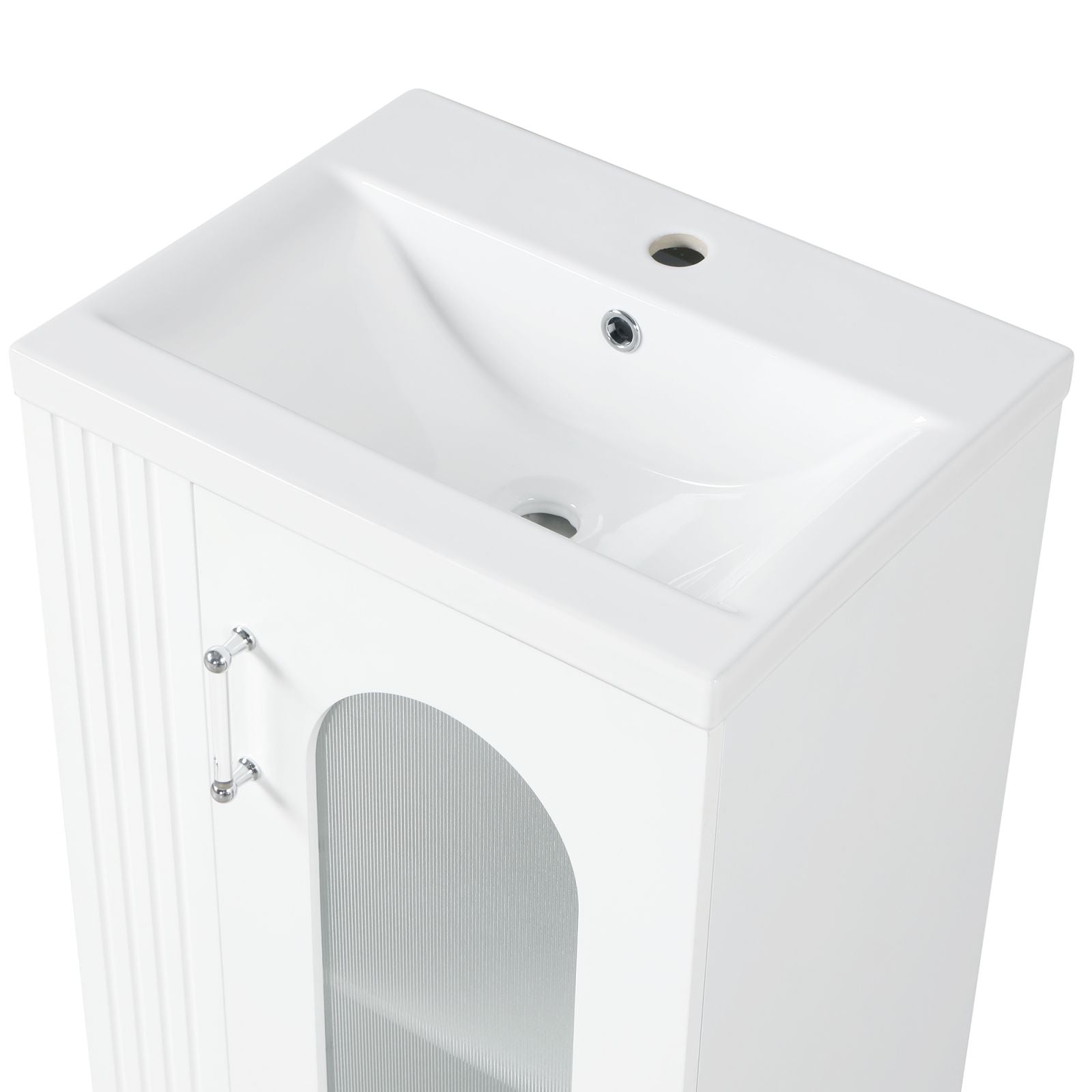 20" two-tier shelf bathroom vanity with sink