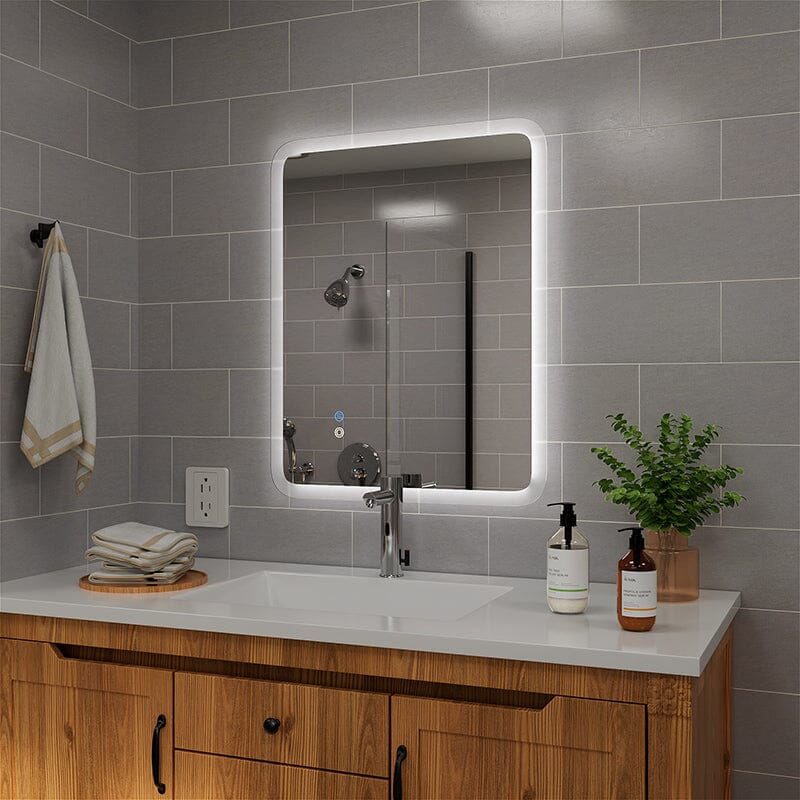 intelligent Anti-fogging Rounded Mirror in Rectangular