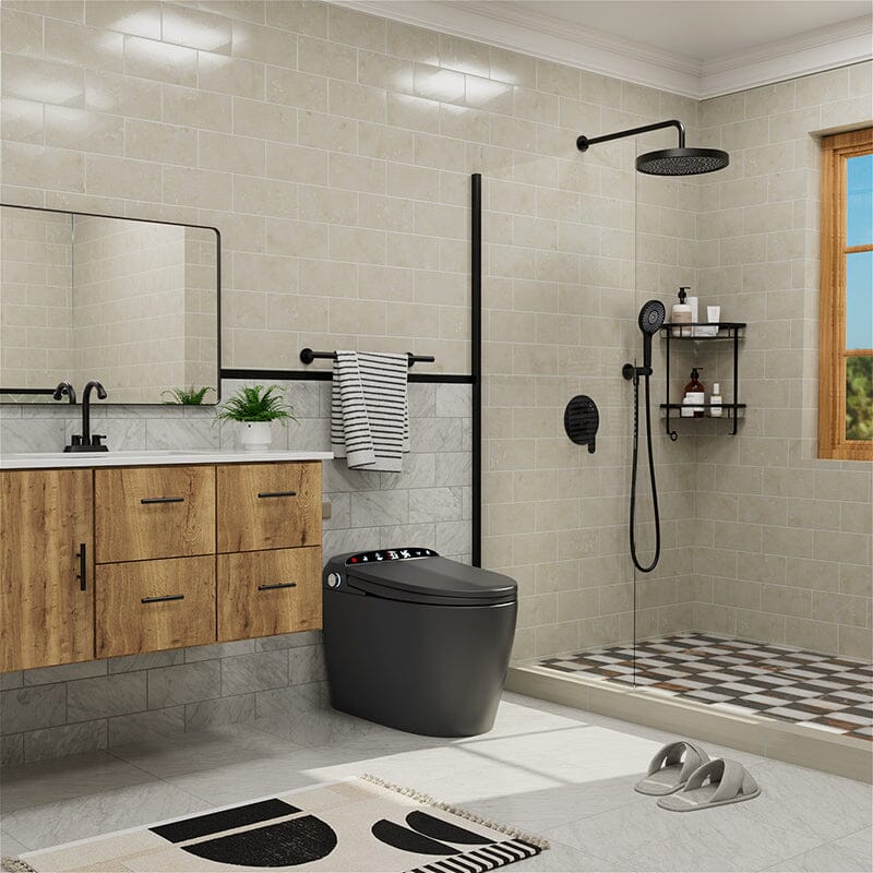 Giving Tree One-Piece Elongated Floor Smart Toilet with Remote Control and Automatic Cover