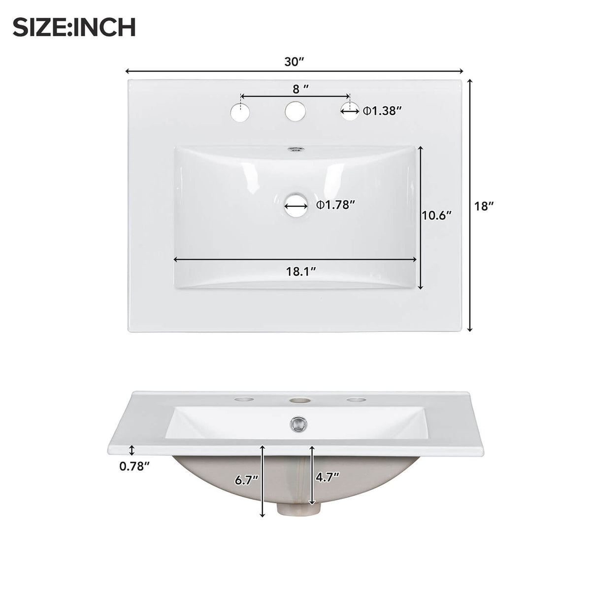 30 Inch Floor Standing Single Sink Green Bathroom Vanity Dimensions Specifications