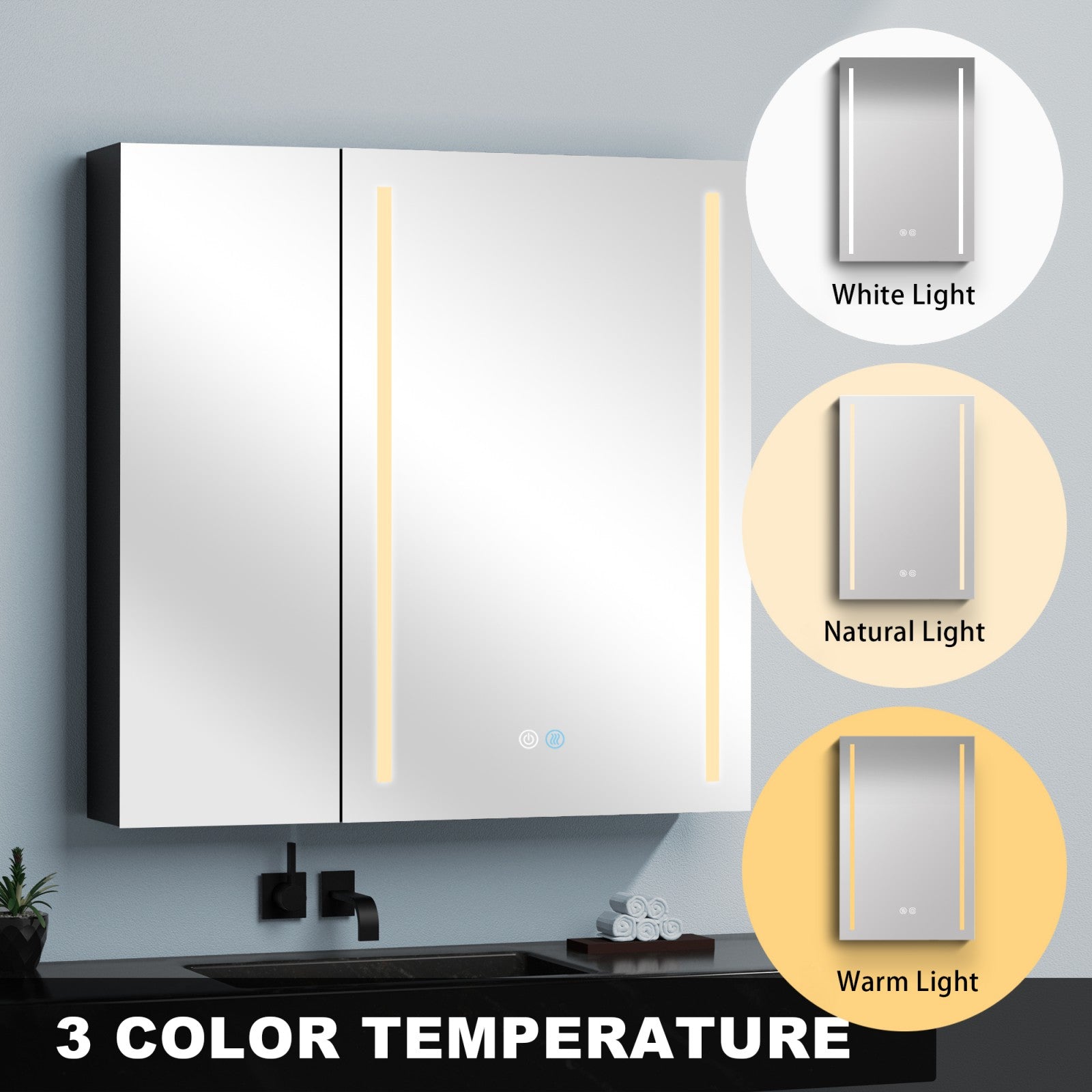 30" LED Medicine Cabinet with Dimmer