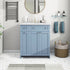 30 inch Blue Gray Bathroom Vanity with Soft-Close Doors