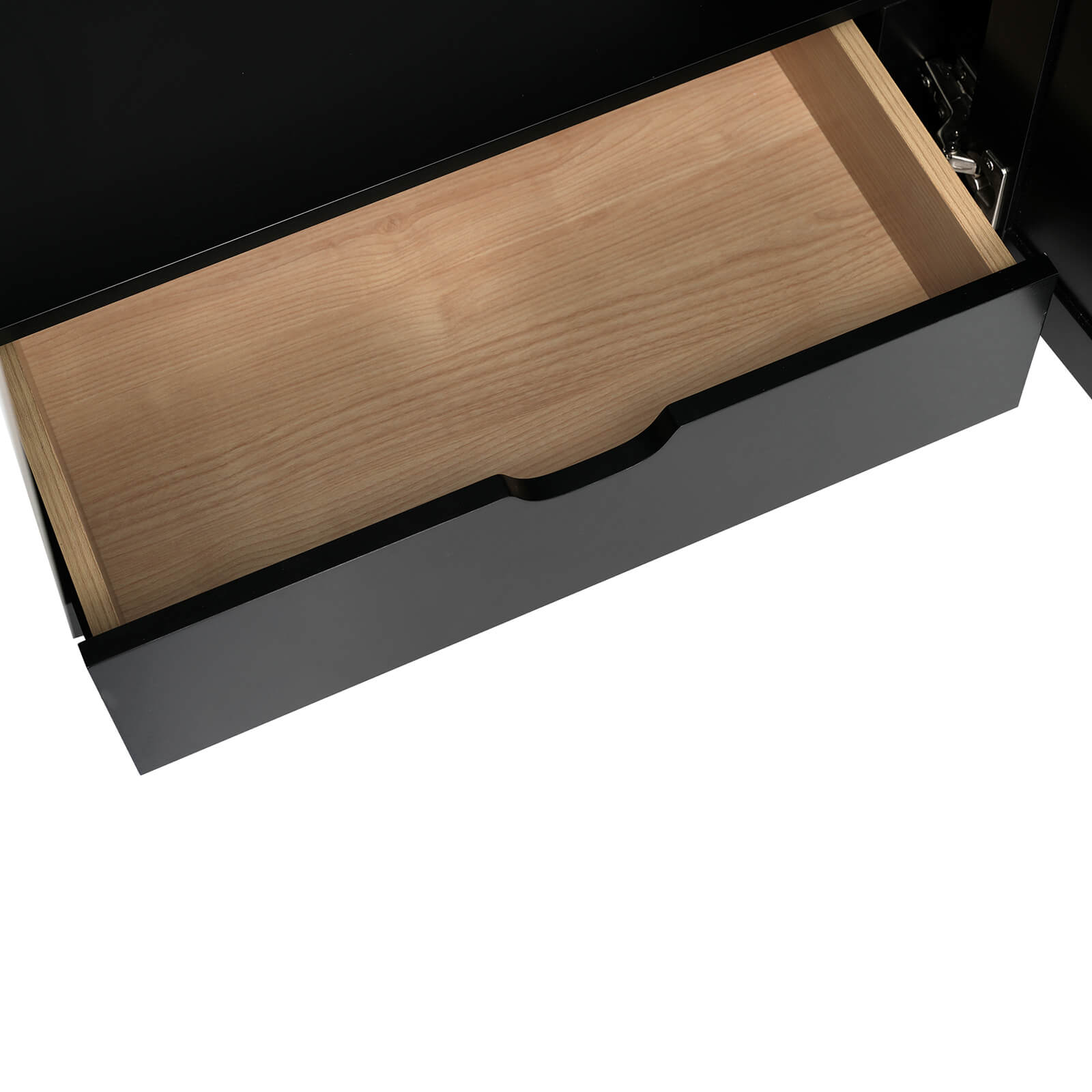 30 inch Modern Black Silk Finish Freestanding Dresser Drawer Display