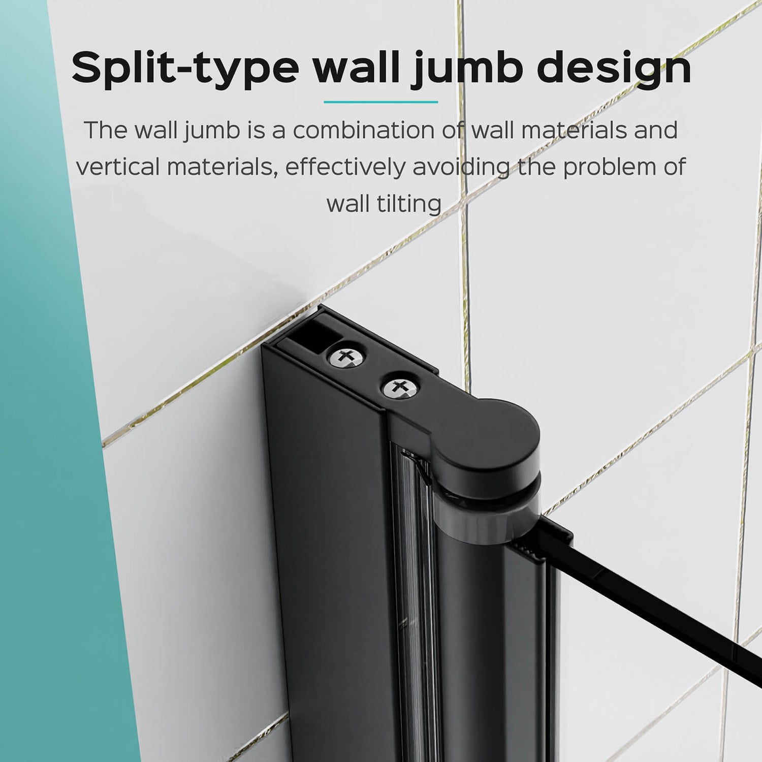 31 in x 55 in bathtub screen with matte black aluminum alloy frame and rust resistant finish