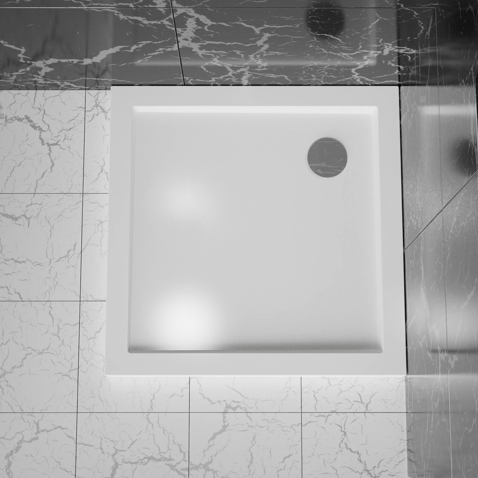 32 inch x 32 inch Compact Corner Drain ABS Shower Base