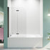 34 in x 58 in Matte Black Bi Fold Tub Shower Door