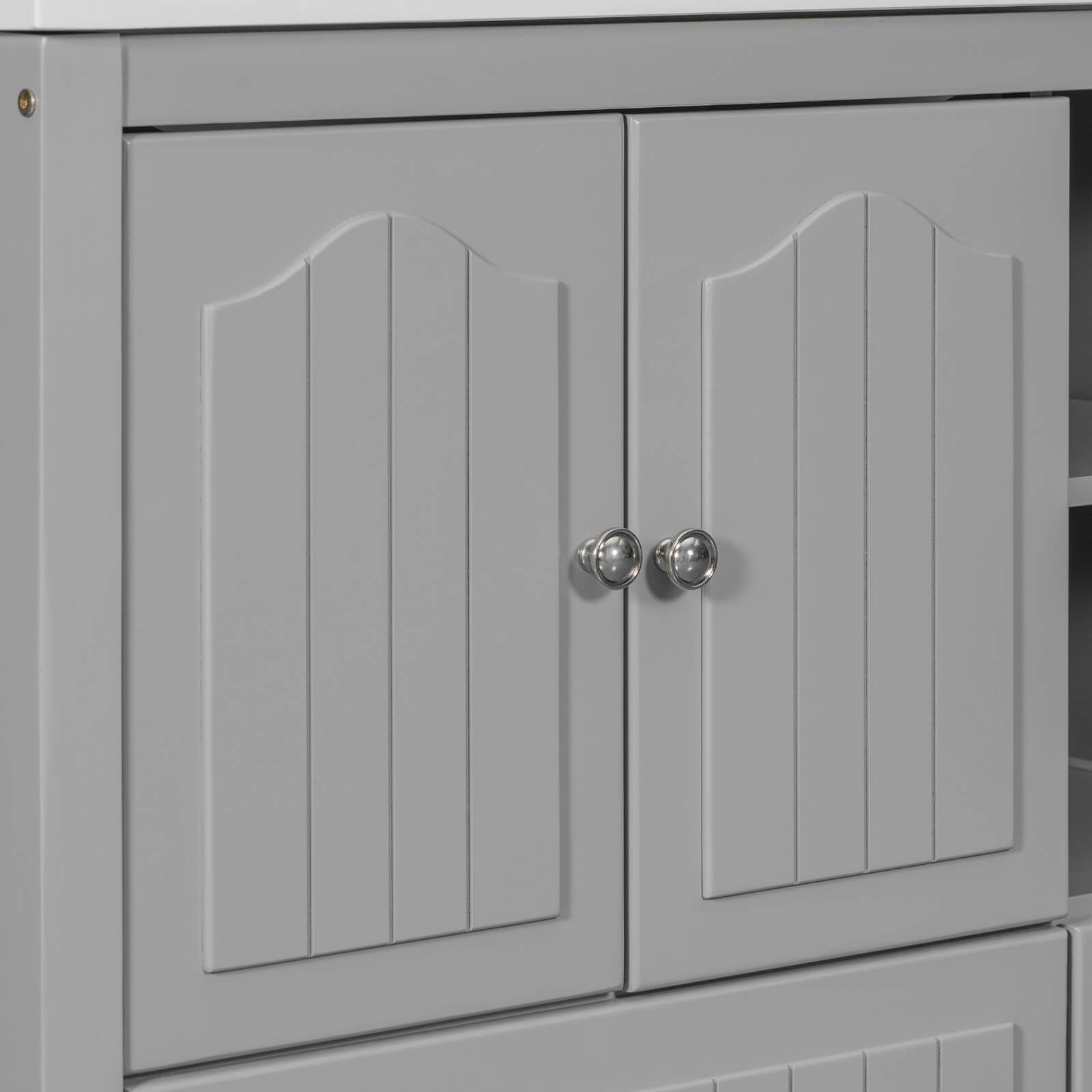 36" Gray Bathroom Vanity with Ceramic Sink