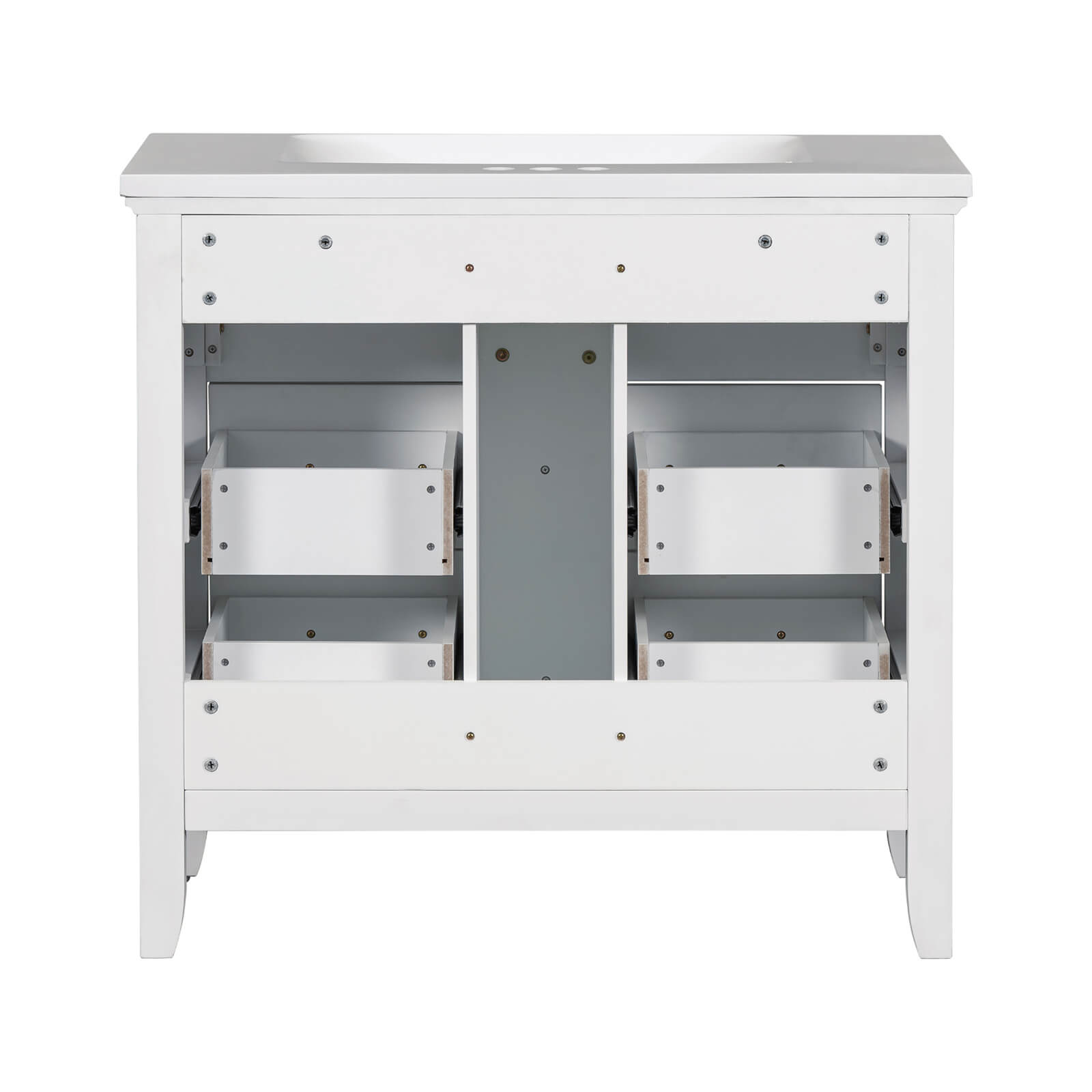 36" Symmetrical Design Minimalist Bathroom Vanity