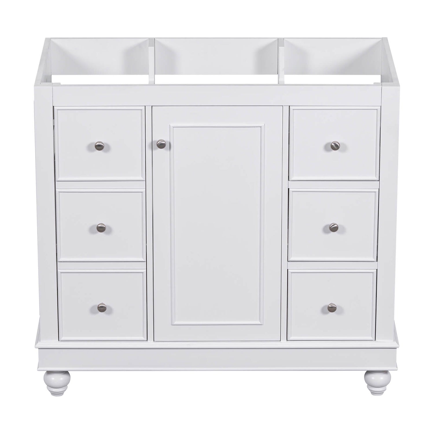 36 INCH White Bathroom Vanity with Hair Dryer Storage Cabinet Only