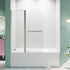 43 in x 58 in Chrome Pivot Glass Bathtub Shower Door