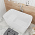 47inch White Solid Surface Freestanding Japanese Soaking Bathtub with Seat