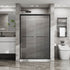 48 x 72 in Aluminum Frame Double Sliding Glass Shower Door