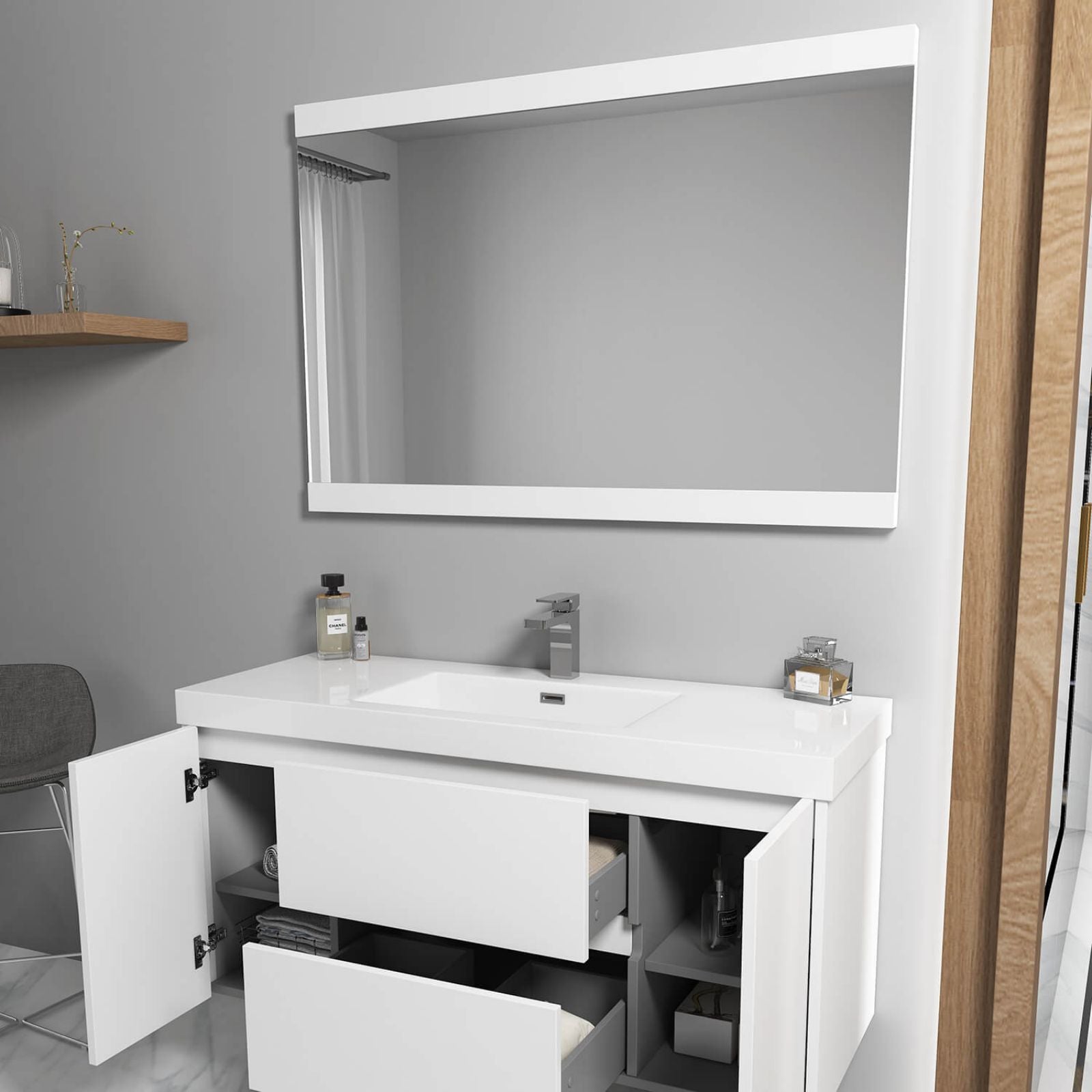 48" Blossom Classic Wall-Mounted Vanity 2 Doors 2 Drawers