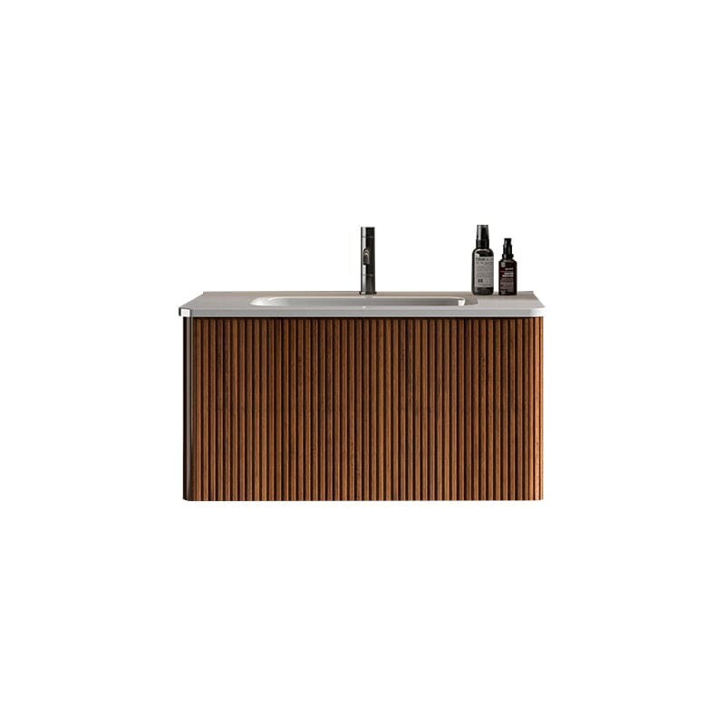 Giving Tree 30" Wooden Striped Modern Bathroom Vanity with Sink, Wall-mounted