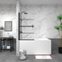 55x31.5 inch black Semi Frameless bathtub screen with pivot hinge