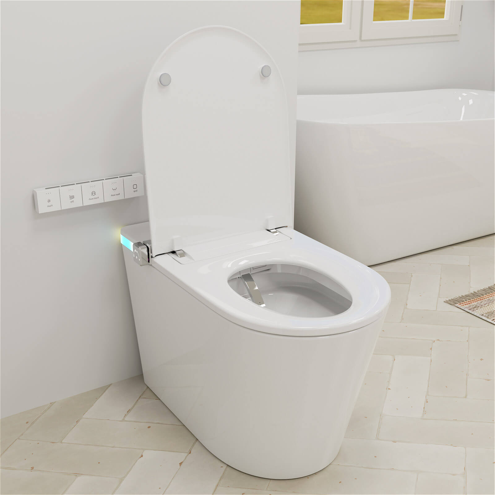GIVINGTREE Smart Toilet with Bidet Built in, Colorful Ambient Light, Heated Seat, Automatic Flush