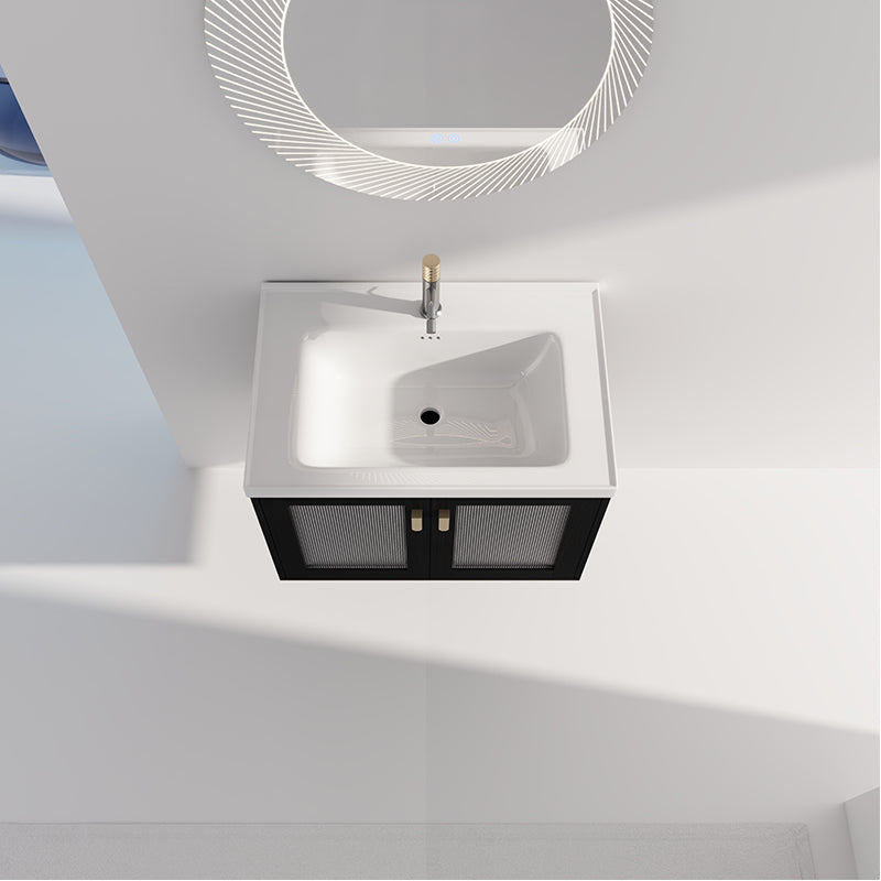 28 Inch Wall-Mounted Bathroom Vanity with Sink, for Small Bathroom