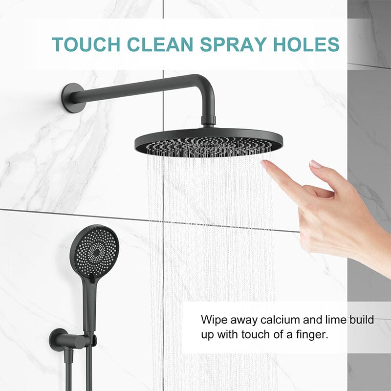 10" Round Shower Head & Hand Shower with Hose Replacement Accessories