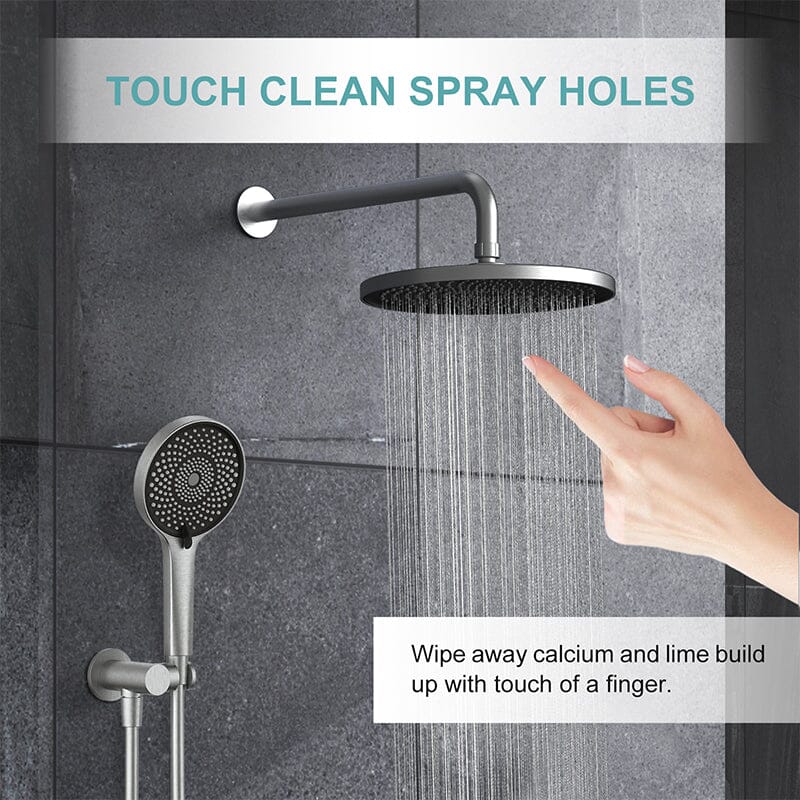 10" Round Shower Head & Hand Shower with Hose Replacement Accessories