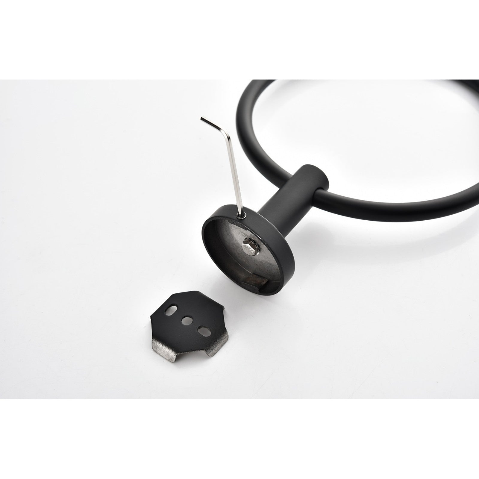 6-Piece Wall-Mount Towel Rack by Giving Tree Black