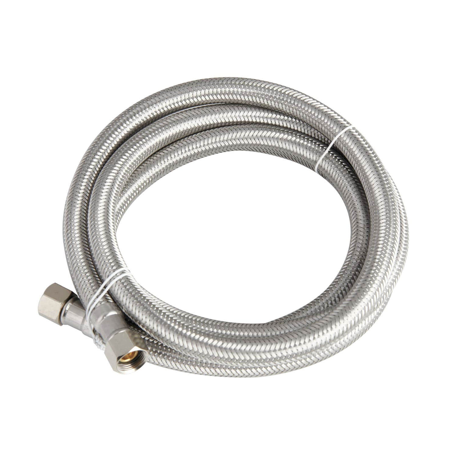 6FT Stainless Steel Dishwasher Supply Line with 3/8 Inch Brass Compression Connections