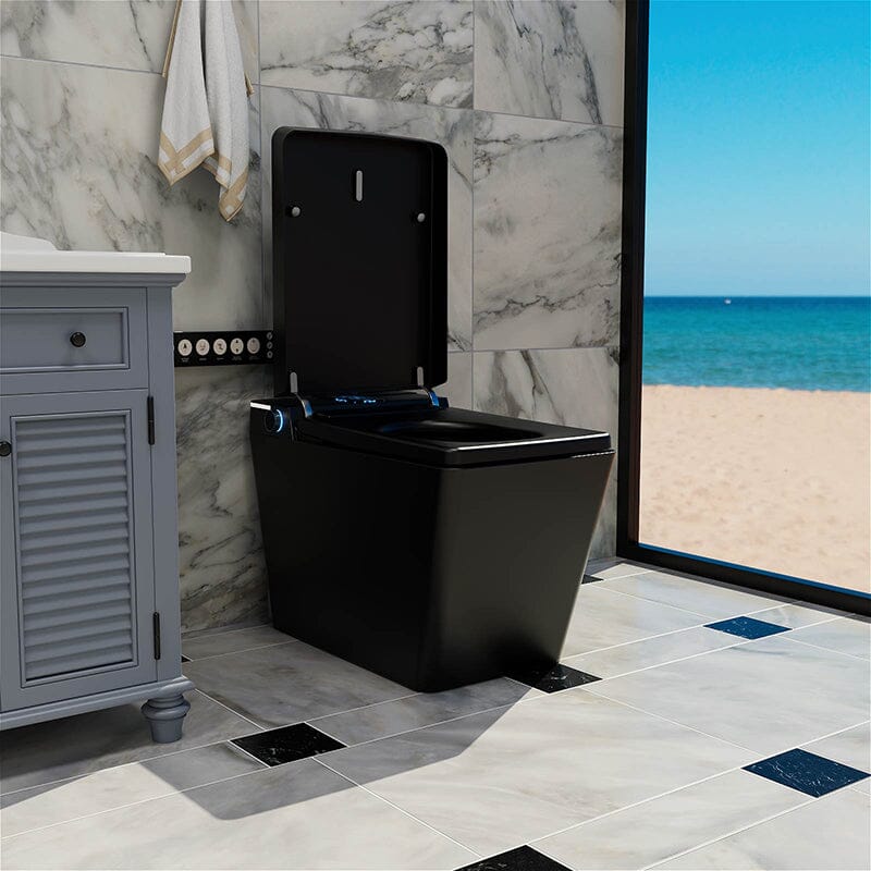 Giving Tree One-Piece Floor Mounted Square Smart Toilet with Remote Control and Automatic Cover