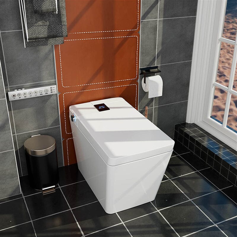 Giving Tree One-Piece Floor Mounted Square Smart Toilet with Remote Control and Automatic Cover