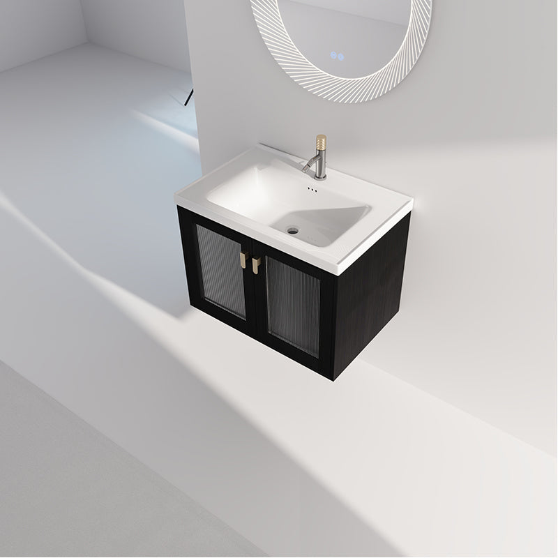 28 Inch Wall-Mounted Bathroom Vanity with Sink, for Small Bathroom