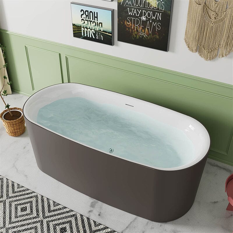 59" Oval Freestanding Soaking tub Acrylic material