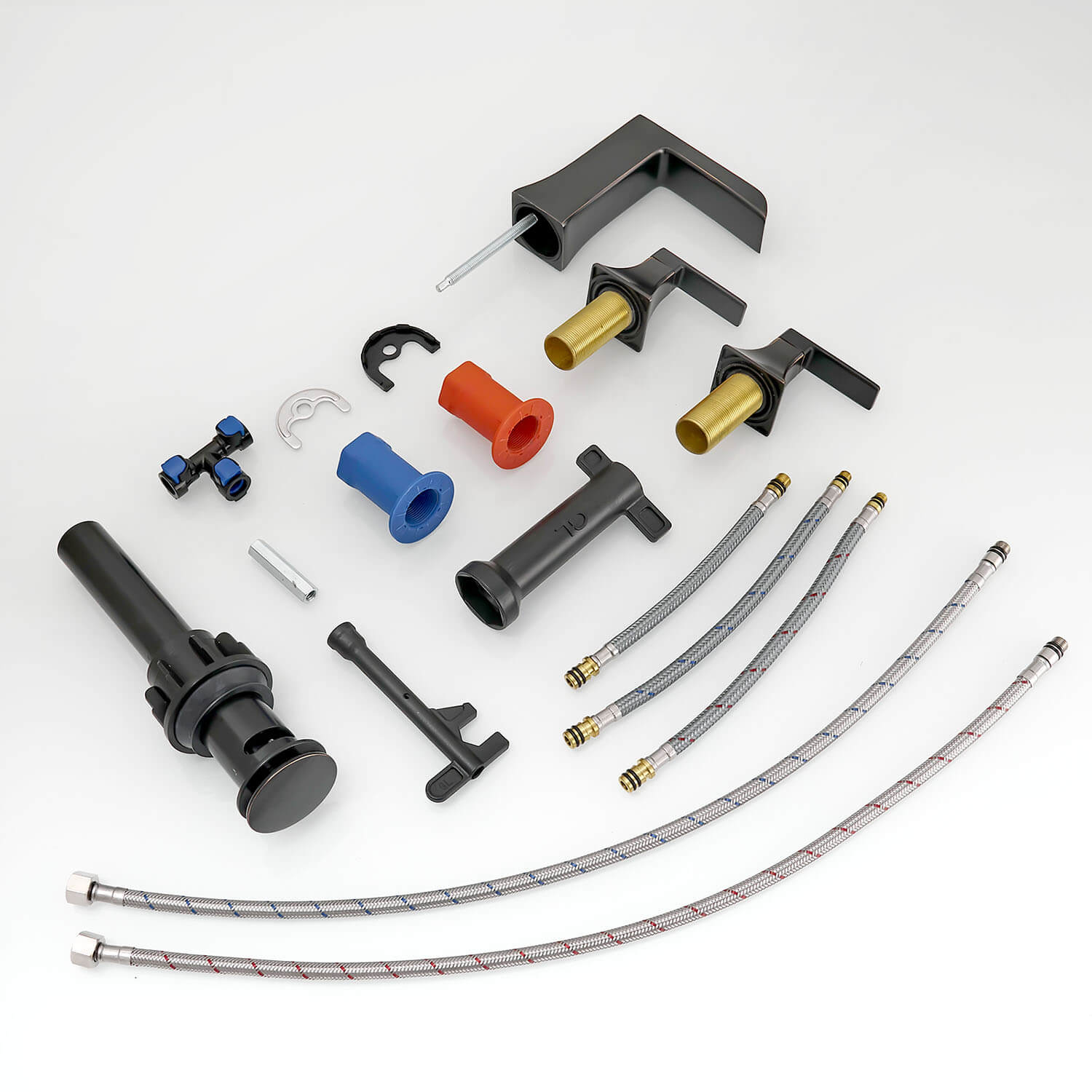 8 Inch 3 Hole Oil Rubbed Bronze Waterfall spout Bathroom Faucet and accessories