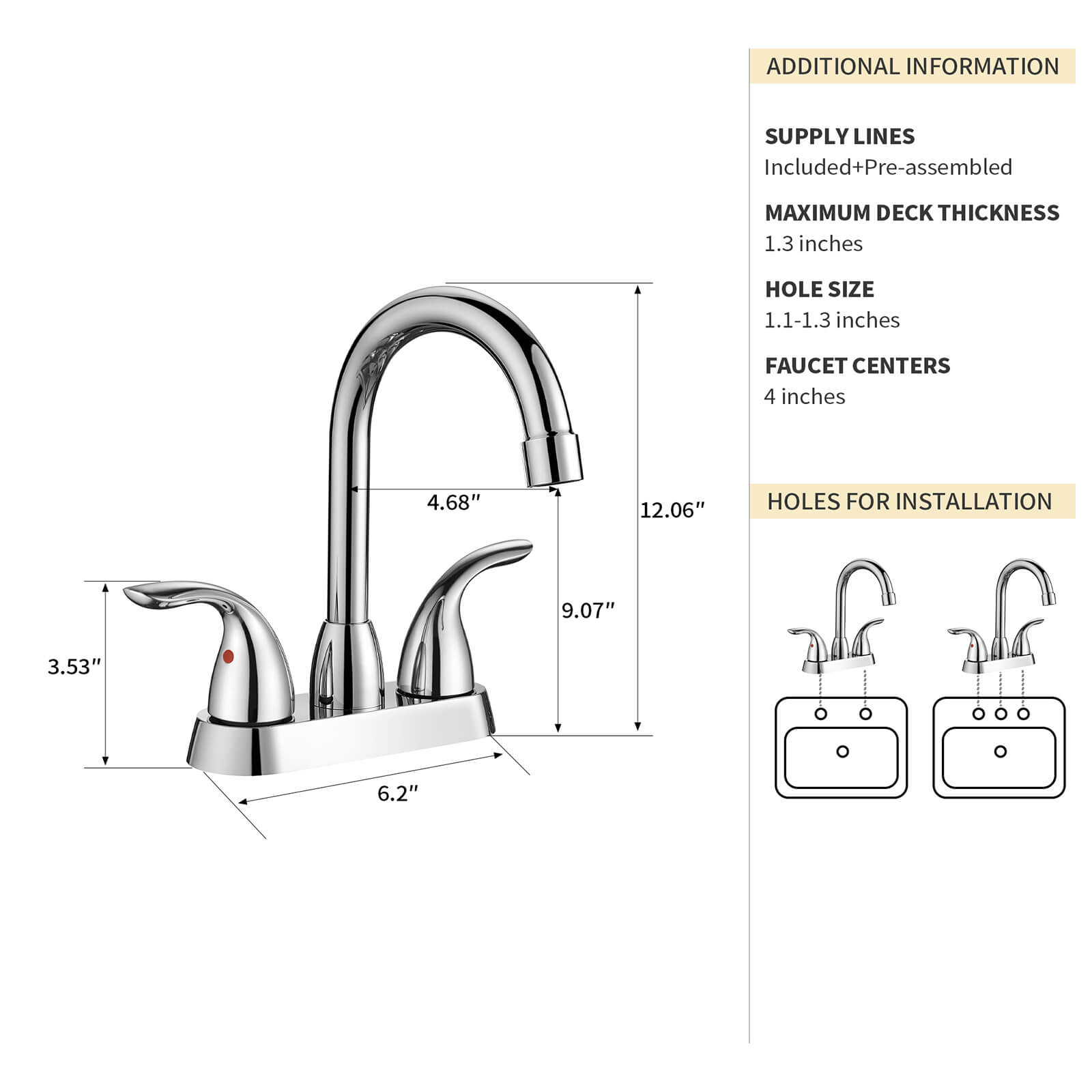 B2724GTP262888 Installation Specifications