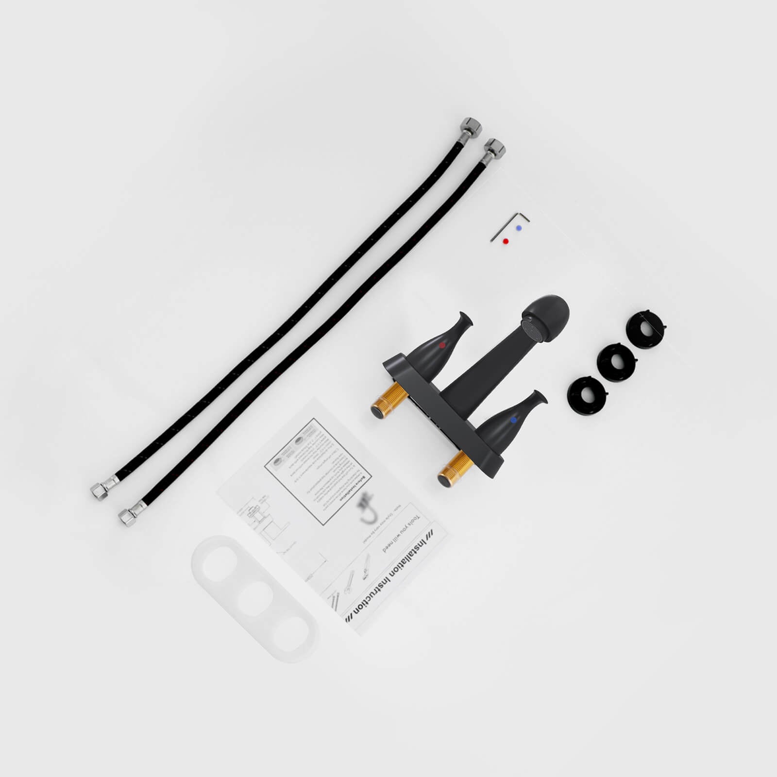 Low Arc Matte Black Bathroom Sink Center Faucet