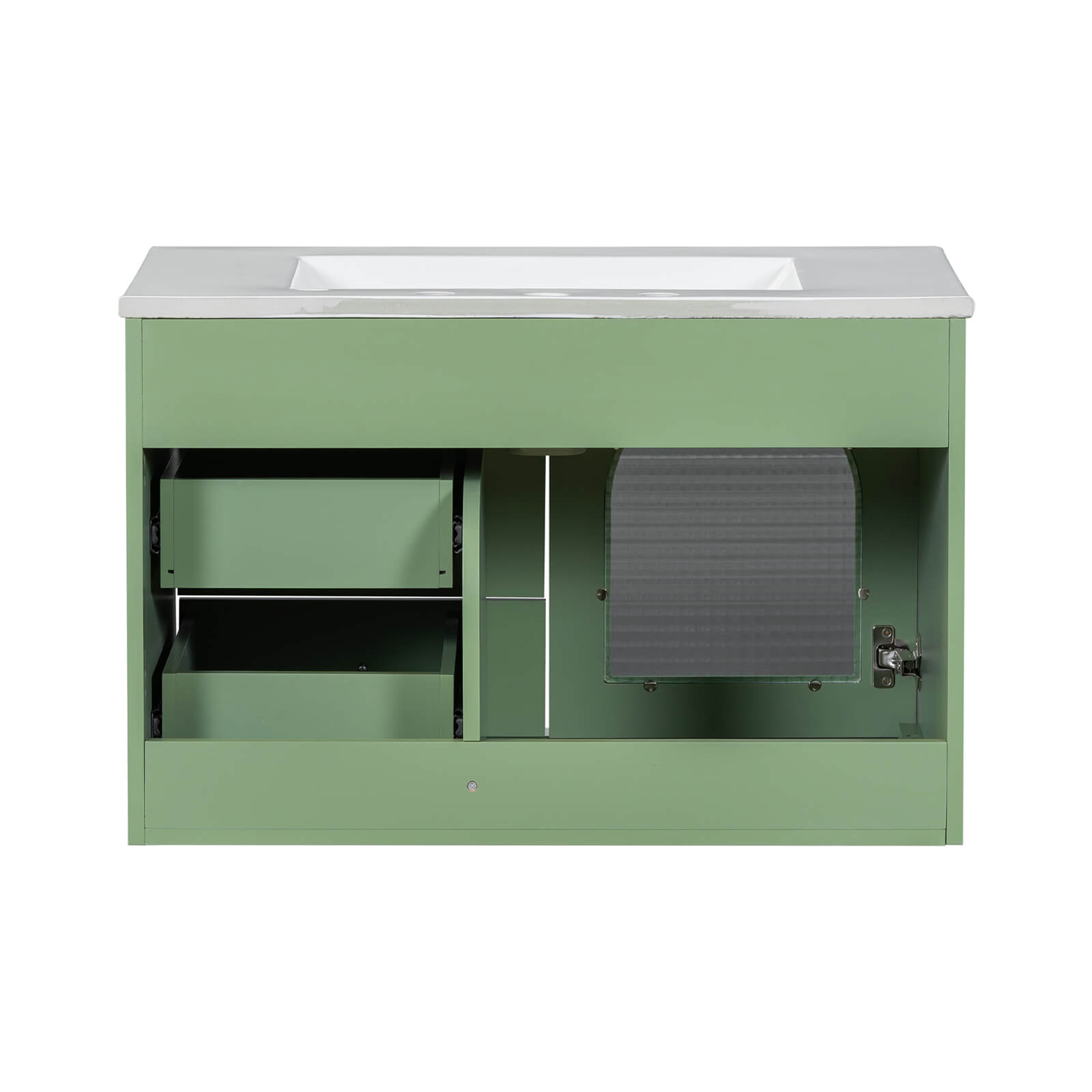 76cm Salbeigrüner Wandmontierter MDF-Badezimmerwaschtisch