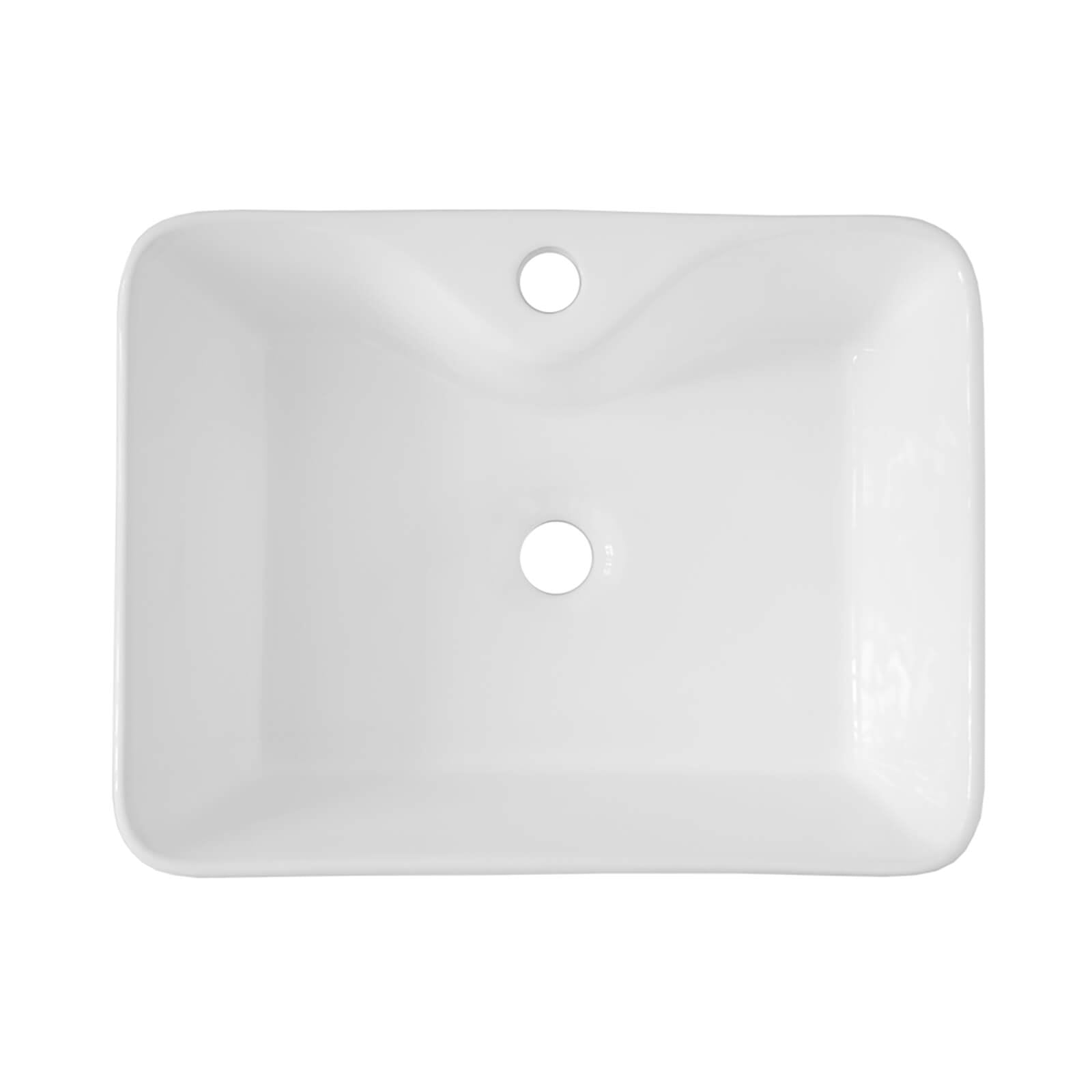 Bathroom sink compatible with standard 1.75 inch drain hole
