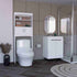 Bathroom two-piece suite, Introducing the Valetta Over-The-Toilet Cabinet & Dustin Free-Standing Sink Cabinet in Elegant White