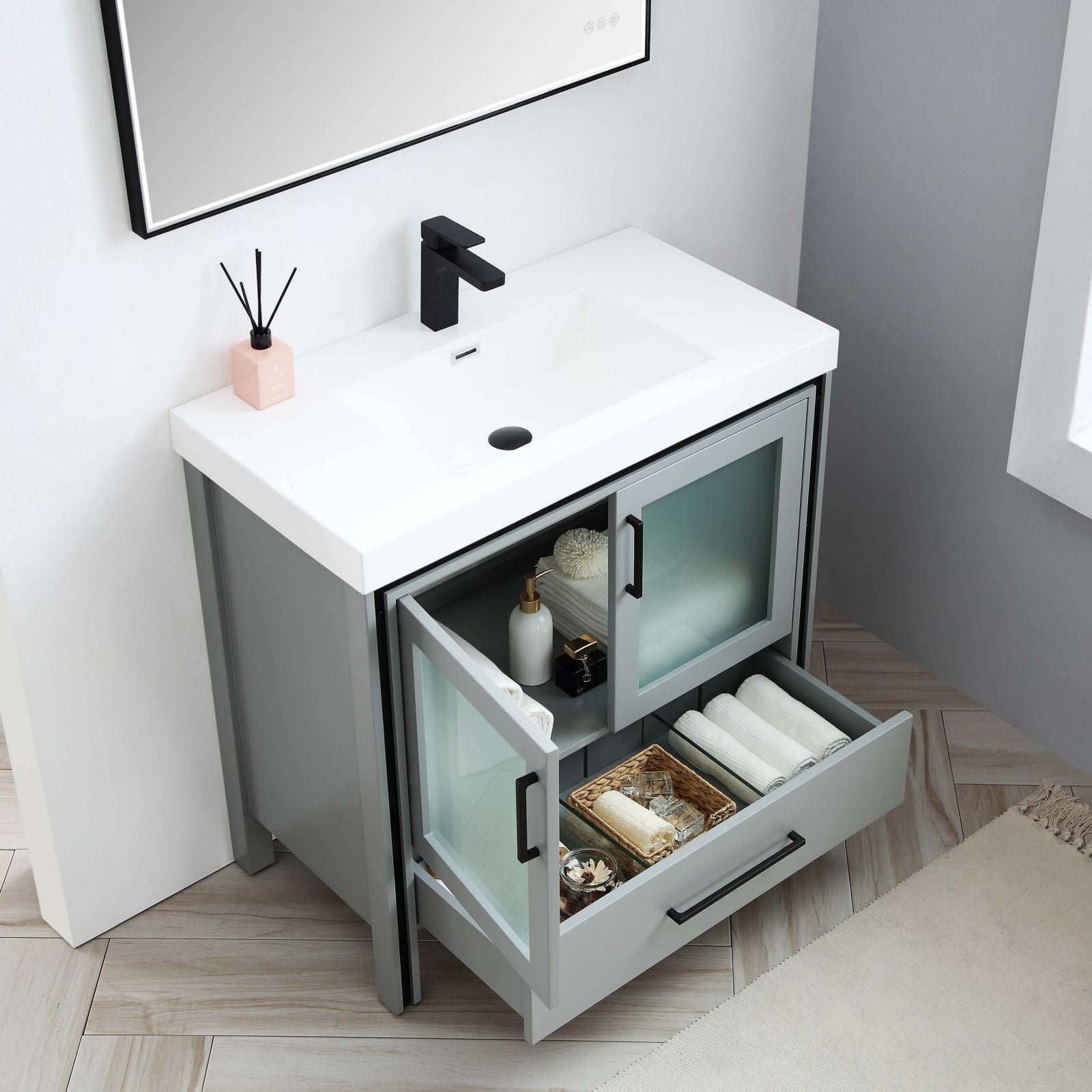 Birmingham 36" Freestanding Vanity 2 Doors 1 Drawer