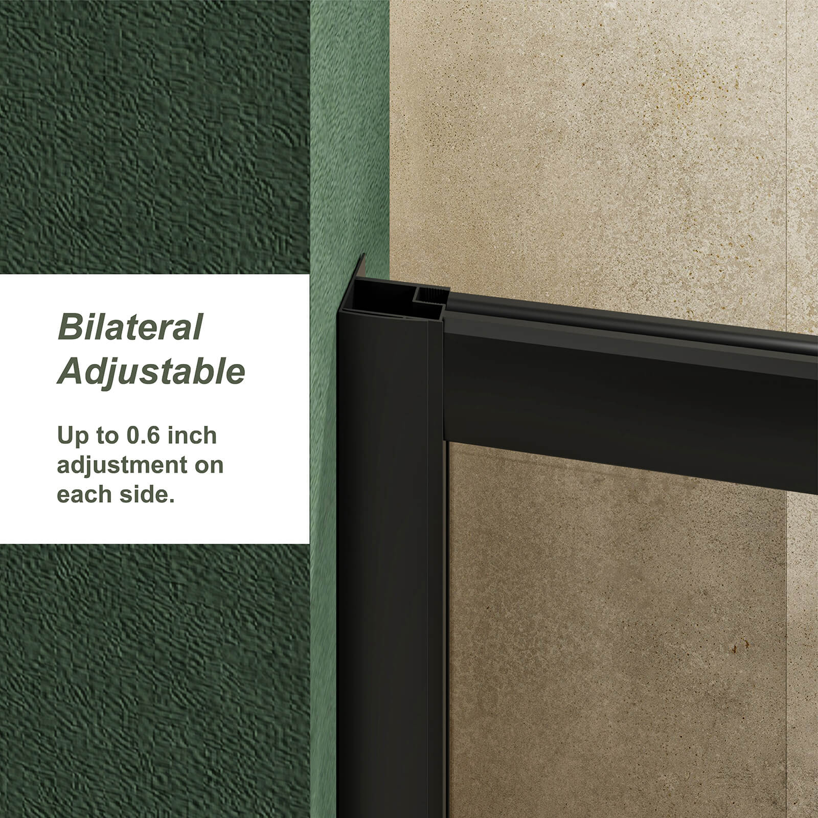 Black framed shower enclosure with sleek modern style