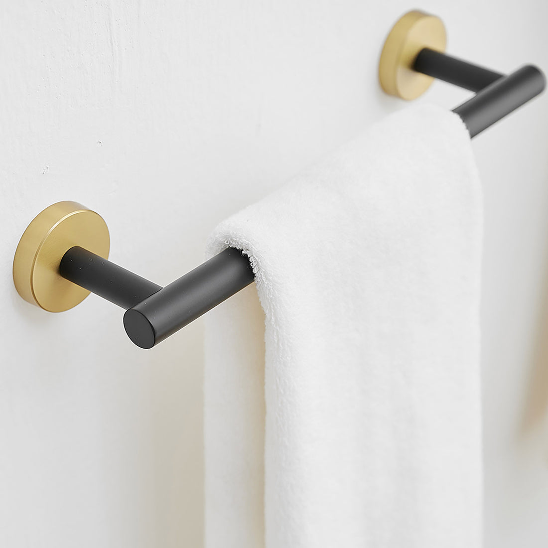 Black & Gold Wall-Mounted Bathroom Hardware towel bar